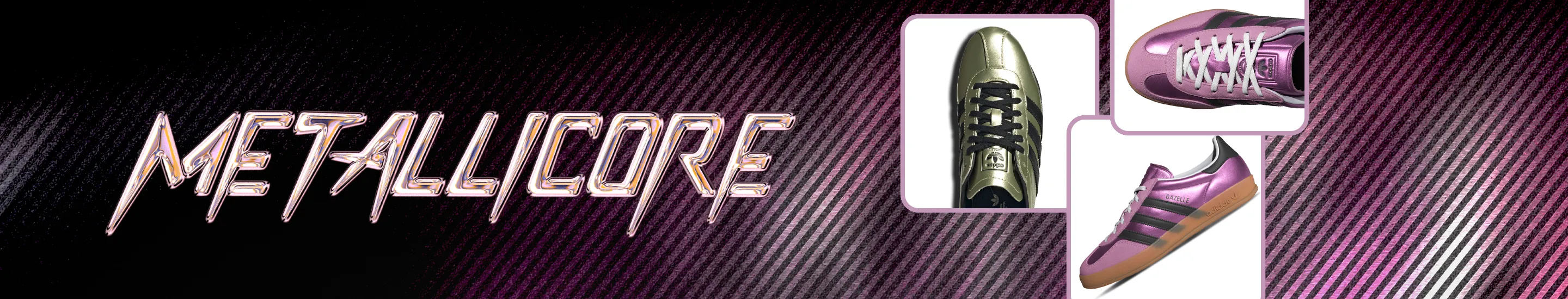 Tenis estilo metálico. Metallicore