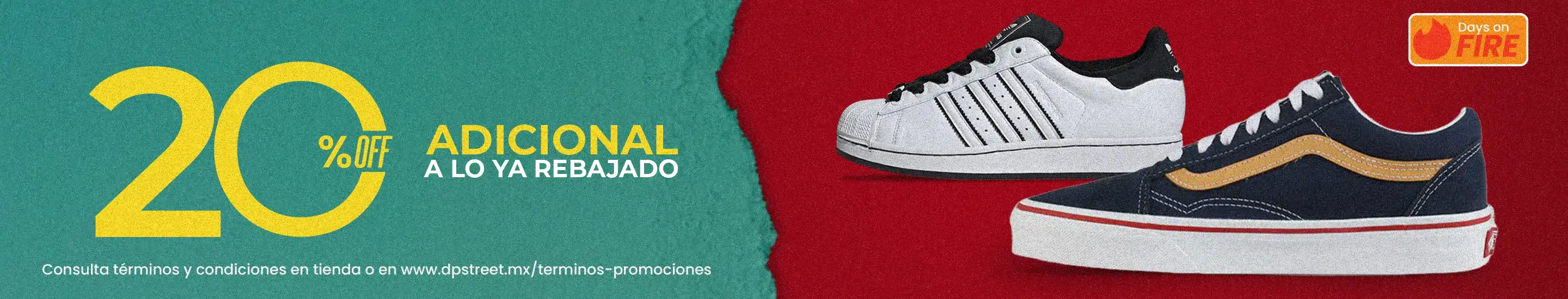 20% de descuento adicional a lo ya rebajado