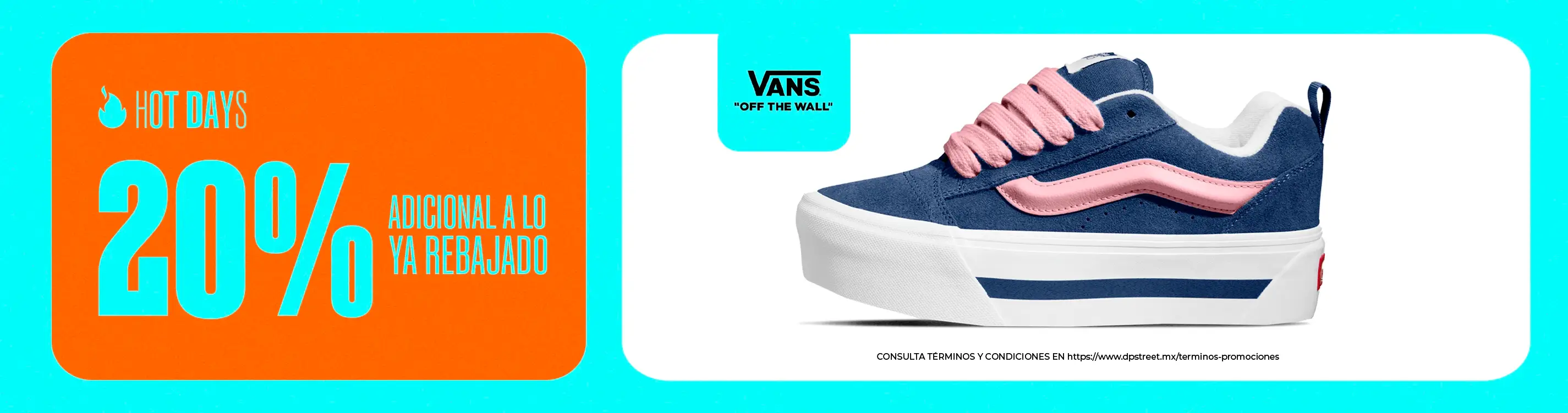 Hot Days 20% adicional Vans