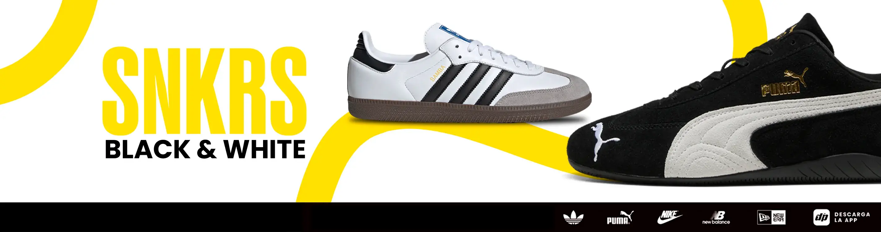 Tenis negros y blancos