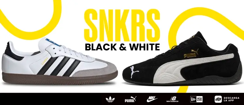 Tenis negros y blancos