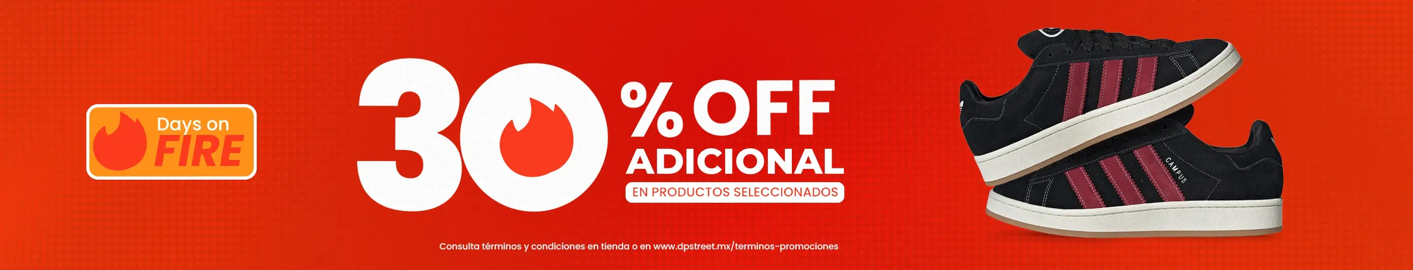 30% de descuento adicional a lo ya rebajado