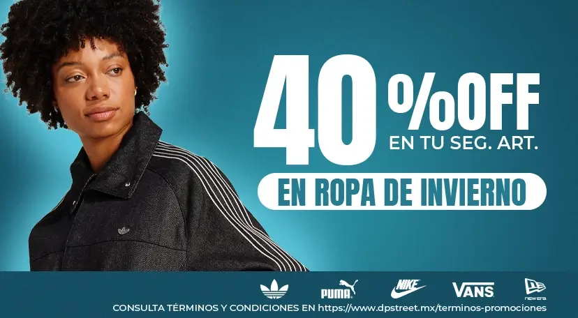 40% de descuento en tu segundo artículo