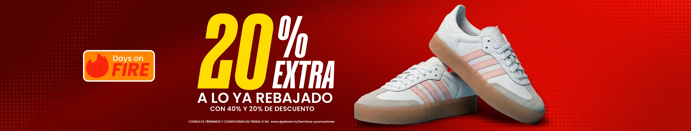 20% de descuento adicional a lo ya rebajado