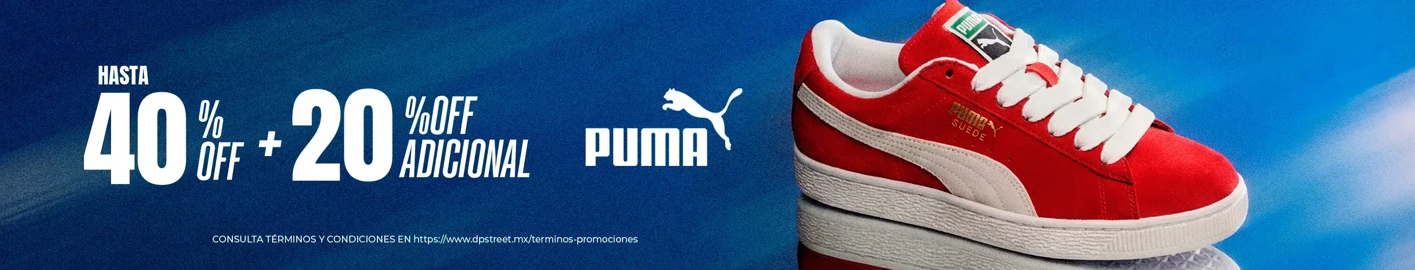 20% off adicional en producto de la marca Puma
