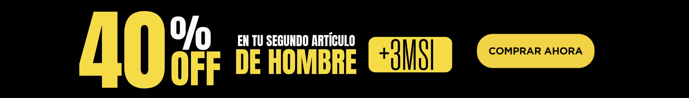 SHA - 40% Off en segundo artículo hombre