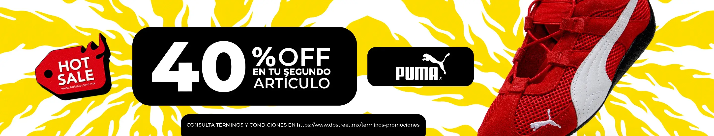Hot Sale: 40% Off en tu segundo artículo Puma