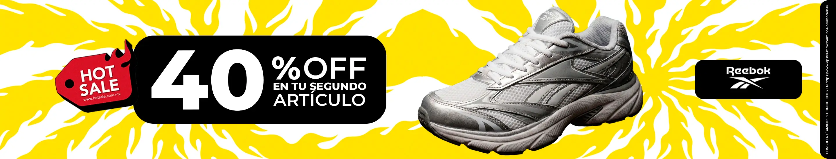 Hot Sale 2026 - 40% Off en tu segundo artículo Reebok