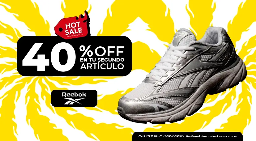 Hot Sale 2026 - 40% Off en tu segundo artículo Reebok
