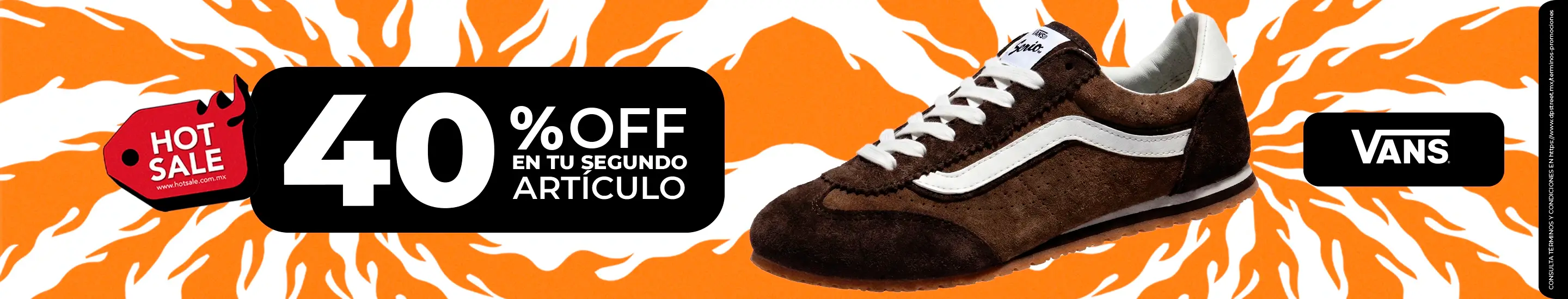 Hot Sale: 40% Off en tu segundo artículo Vans