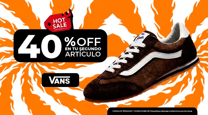 Hot Sale: 40% Off en tu segundo artículo Vans