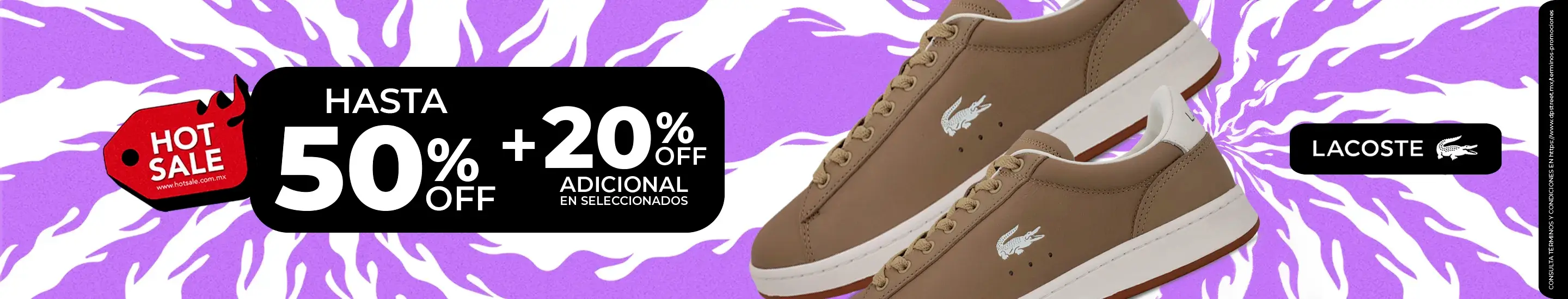 HA - 50% + 20% Off en Lacoste