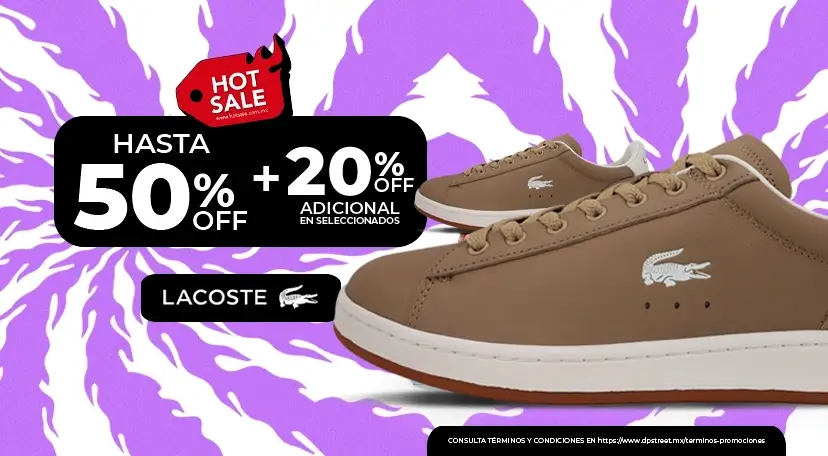 Hot Sale 2026 - 50% + 20% Off en Lacoste