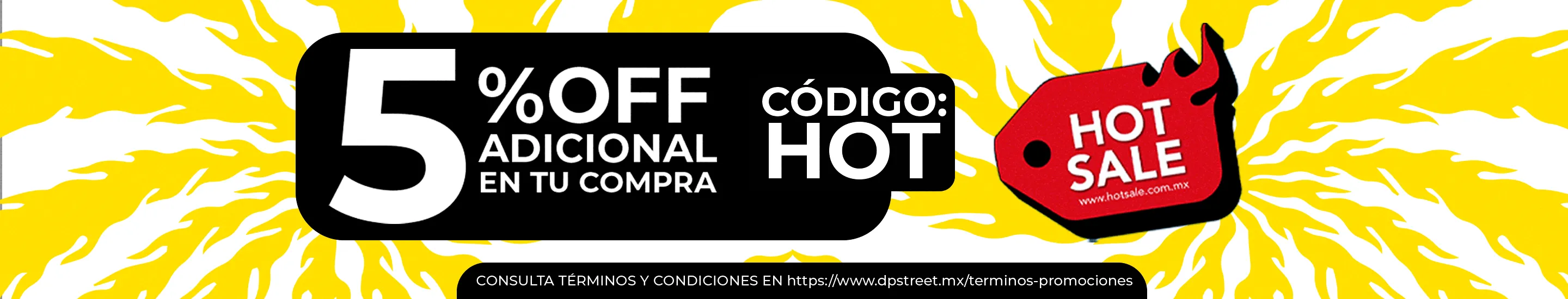Hot Sale: Cupón HOT 5% Off en tu compra