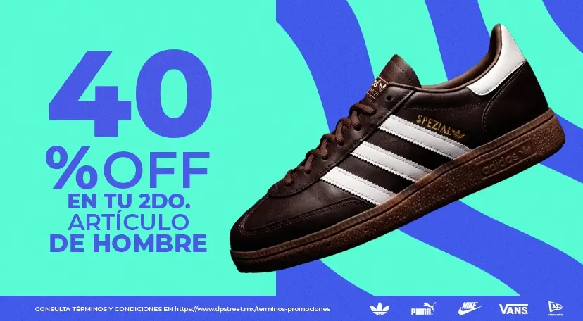 40% en tu segundo artículo de hombre