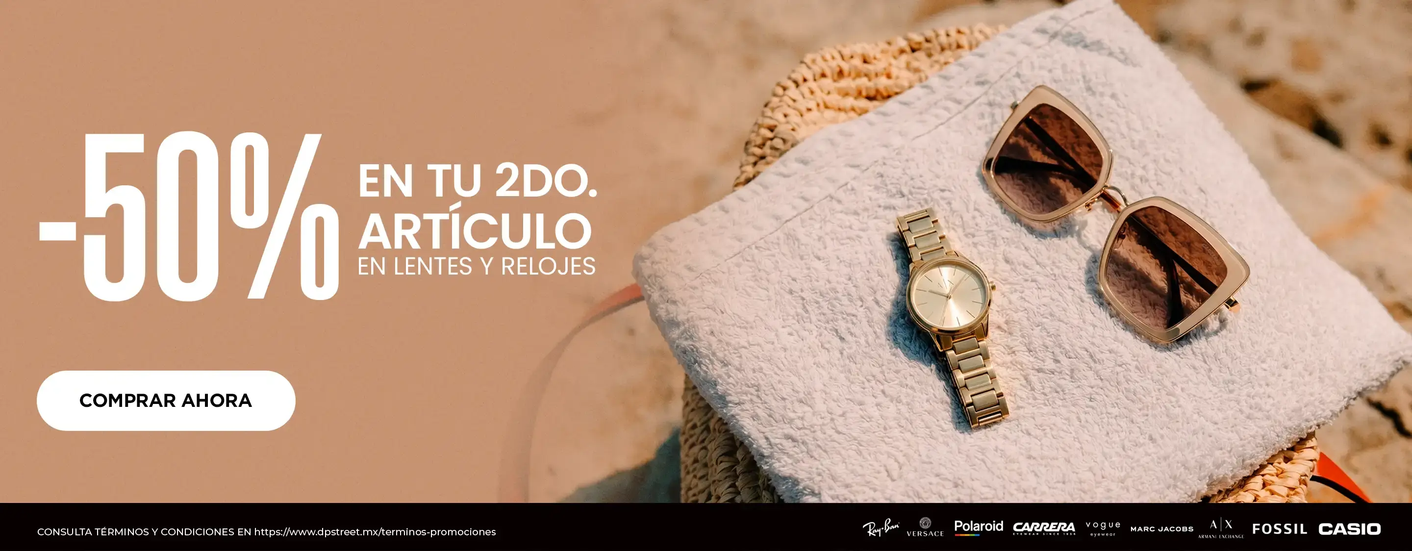 LPA - 50% en tu segundo artículo de lentes y relojes
