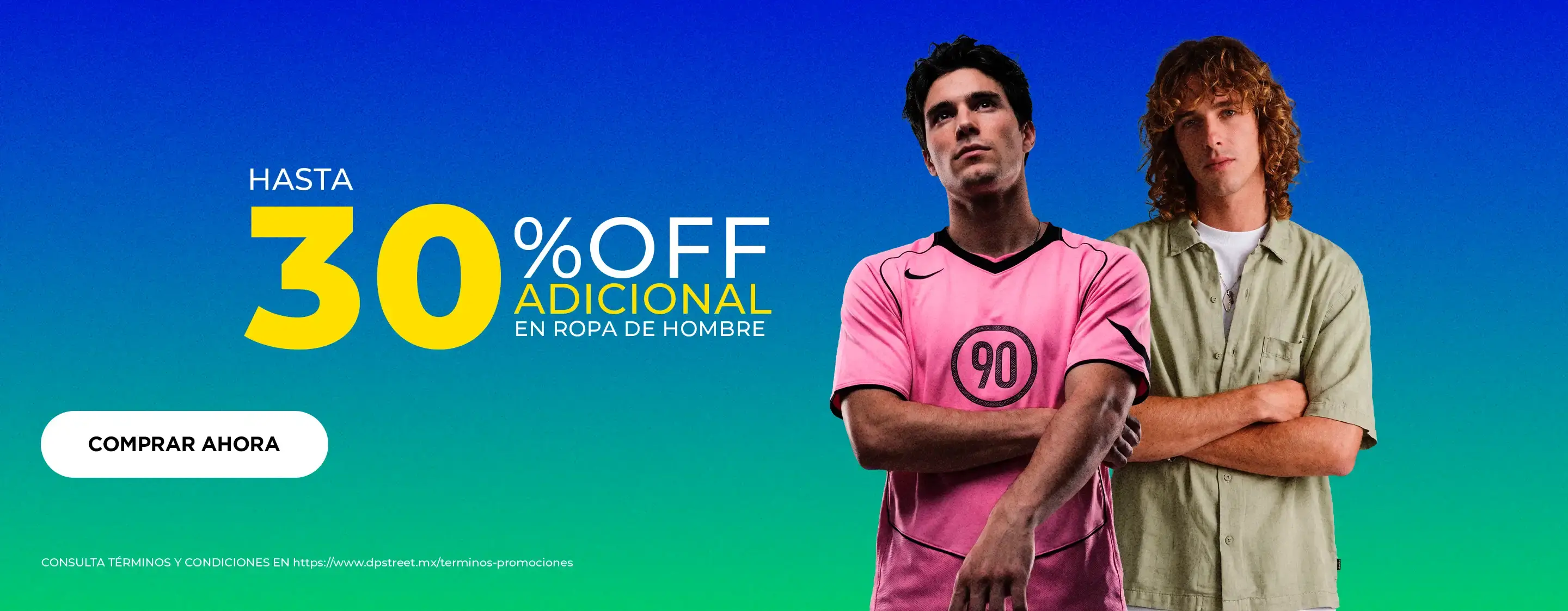 HA - Hasta 30% adicional en ropa para hombre