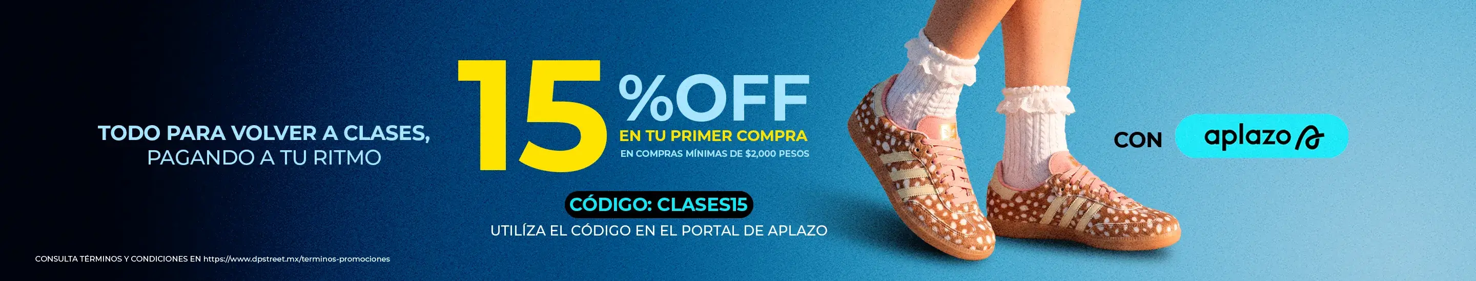 HA - Promoción 15% Off en tu primer compra con Aplazo