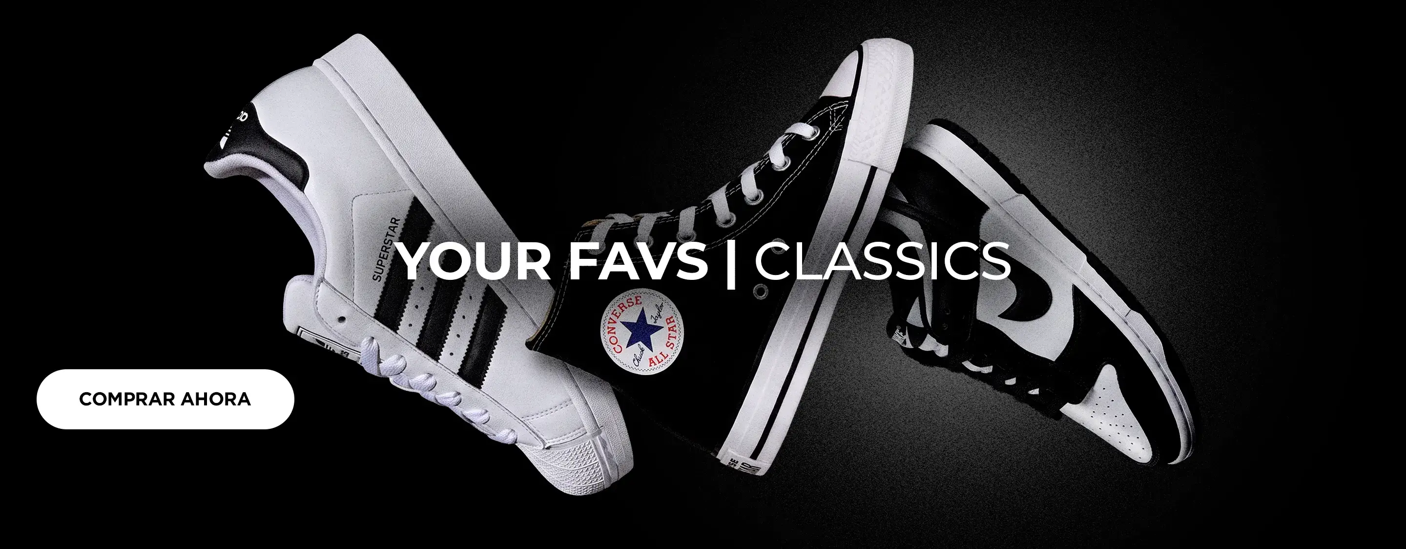 Tenis clásicos de adidas, Converse y Nike