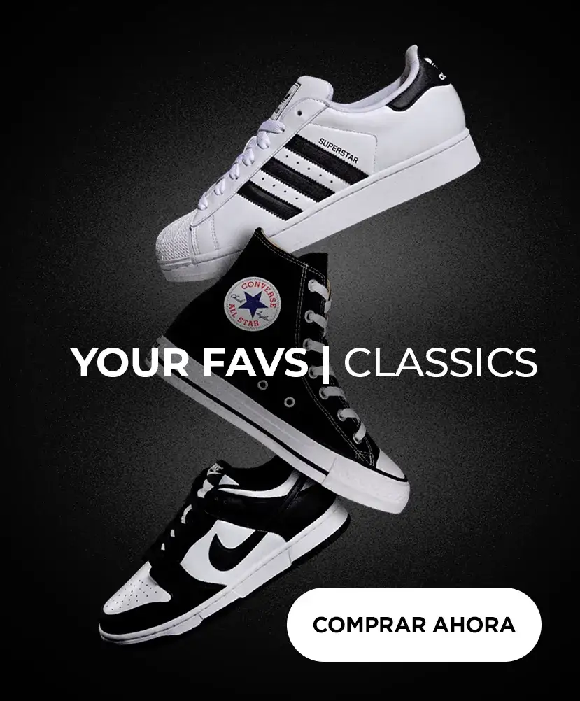 Tenis clásicos de adidas, Converse y Nike