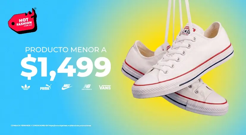 Tenis, ropa y accesorios en menos de $1,499.00