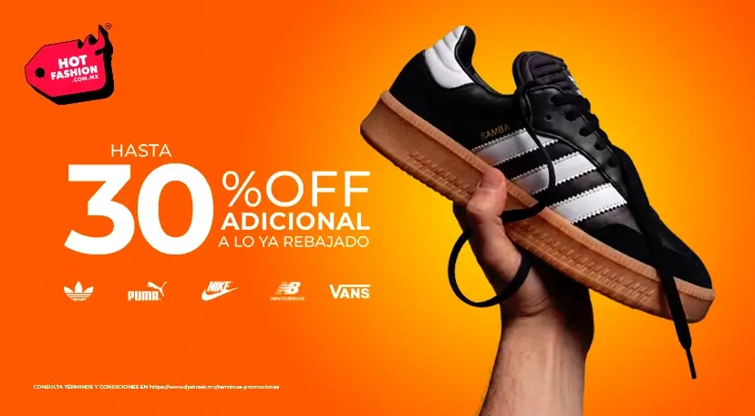Hot Fashion - 30% de descuento adicional en tenis, ropa y accesorios de moda