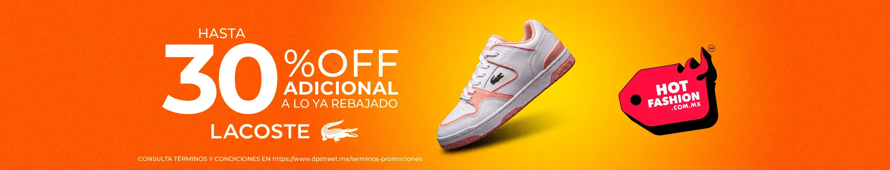 Tenis, ropa y accesorios de la marca Lacoste con hasta un 30% off adicional