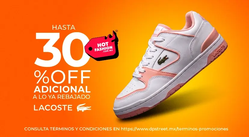 Tenis, ropa y accesorios de la marca Lacoste con hasta un 30% off adicional