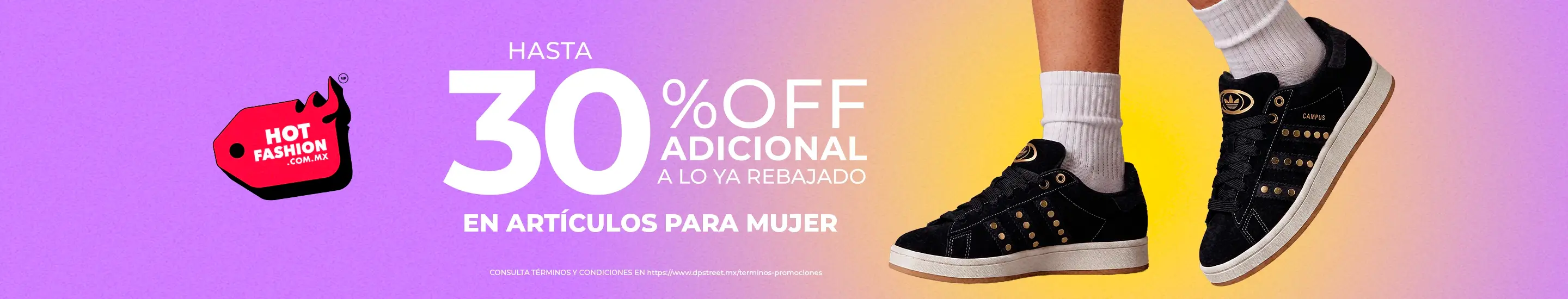 Hot Fashion - 30% de descuento adicional en sneakers mujer