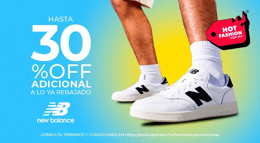 Hasta 30% adicional en New Balance