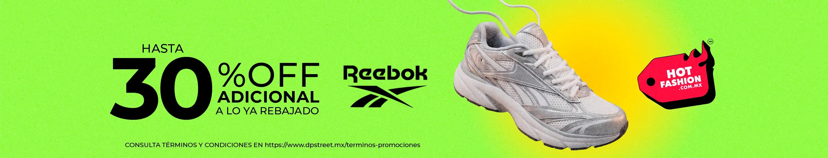 Tenis, ropa y accesorios de la marca Reebok con hasta un 30% off adicional