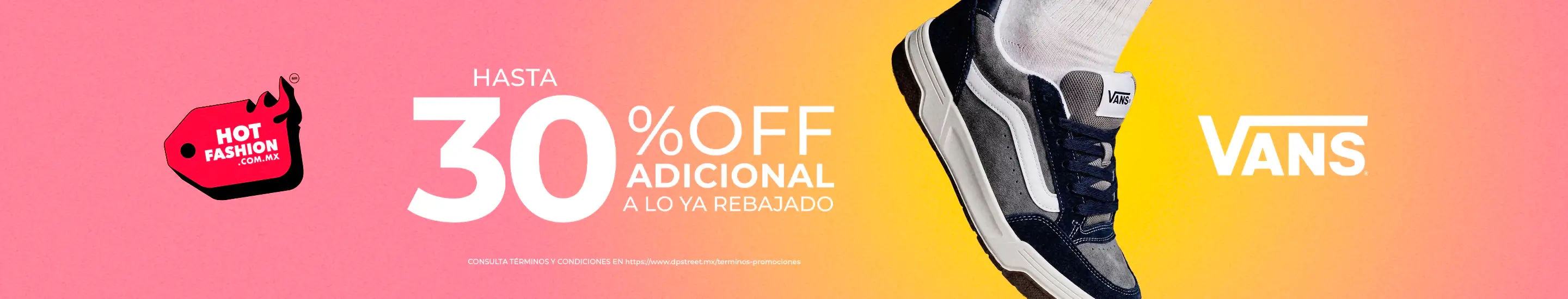 Tenis, ropa y accesorios de la marca Vans con hasta un 30% off adicional