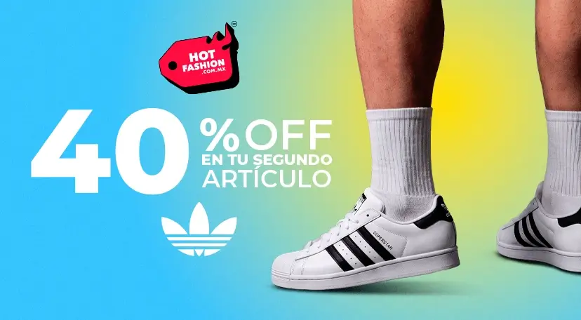 40% de descuento adicional en tenis, ropa y accesorios de la marca adidas