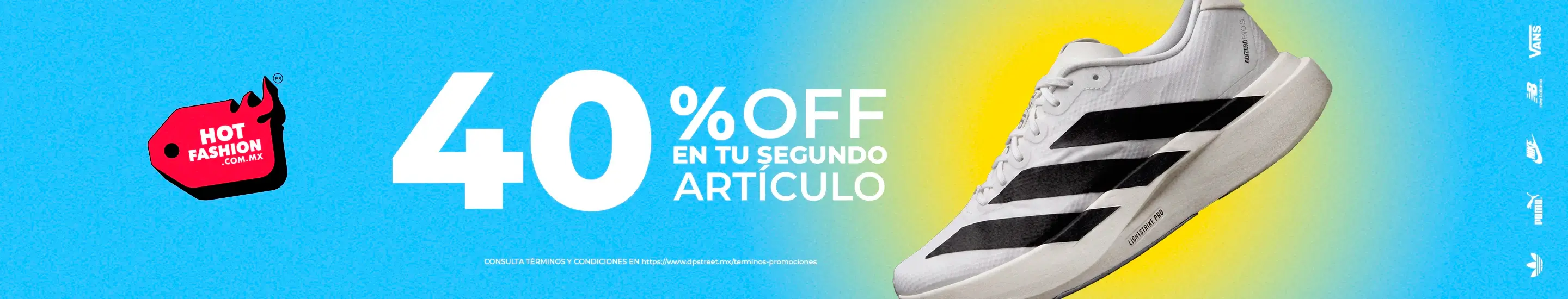 40% de descuento adicional en tenis, ropa y accesorios
