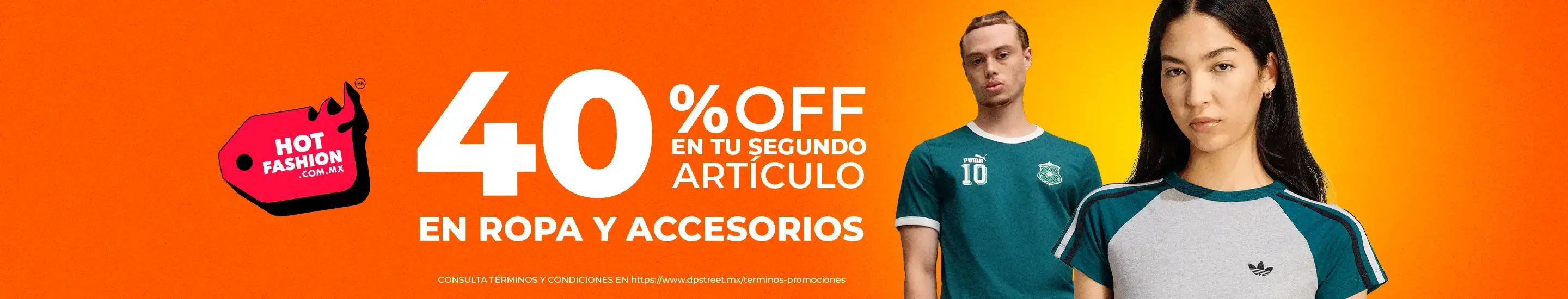 Hot Fashion: 40% en tu segundo de ropa