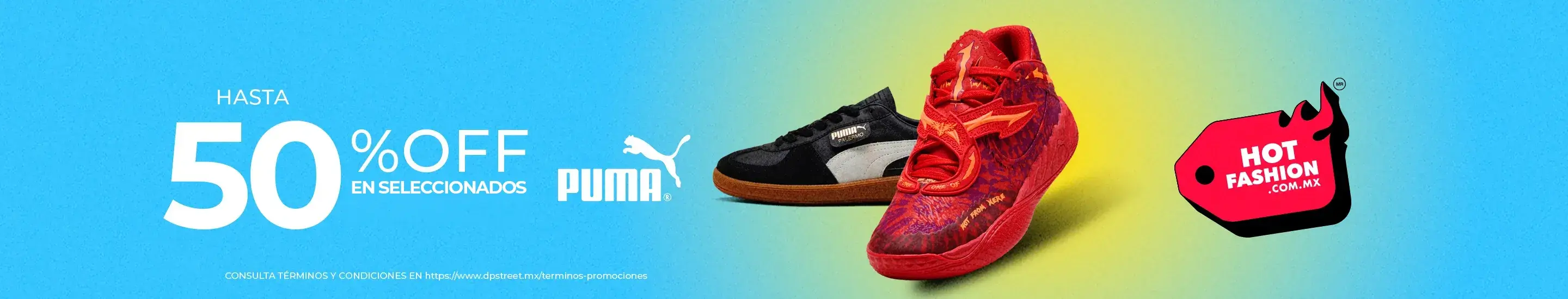 50% de descuento en productos de la marca Puma
