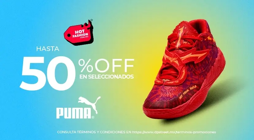 50% de descuento en productos de la marca Puma