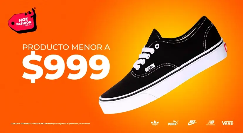 Tenis, ropa y accesorios en menos de $999.00