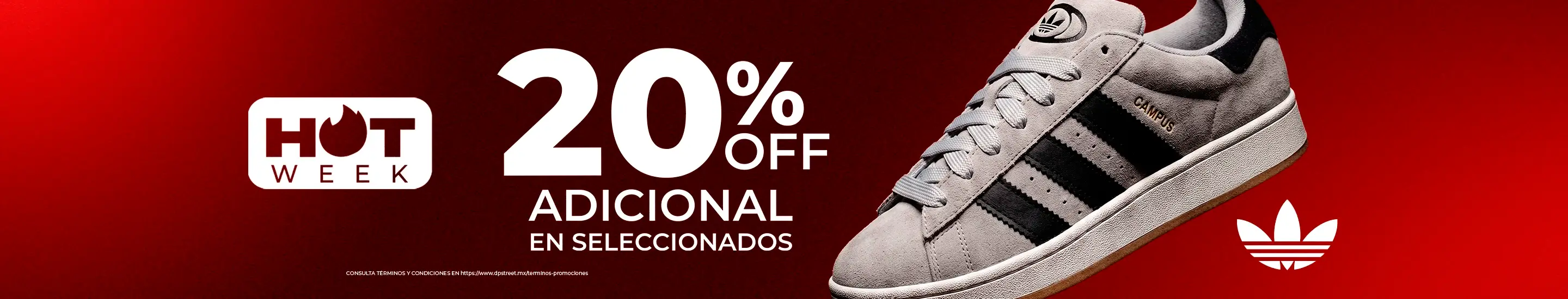 Hot Week - Hasta 20% Off adicional a lo ya rebajado.