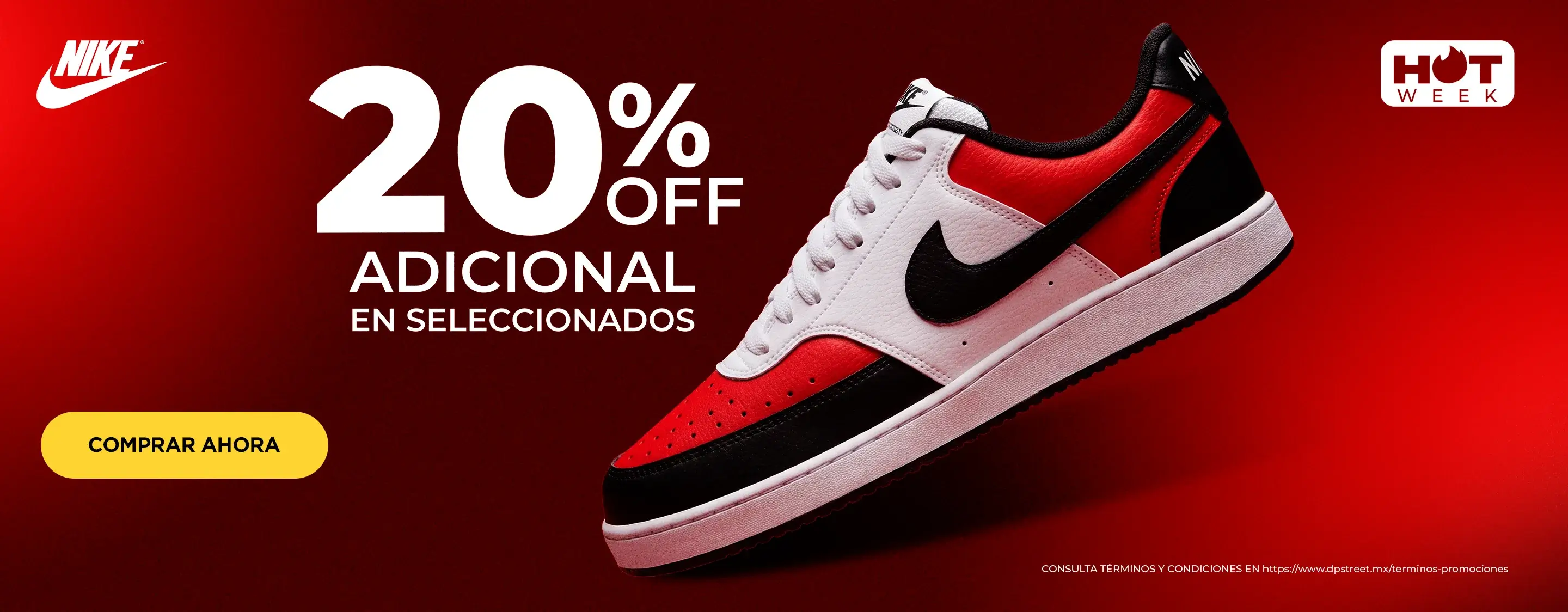 Hot week - Hasta 20% de descuento en producto de la marca Nike
