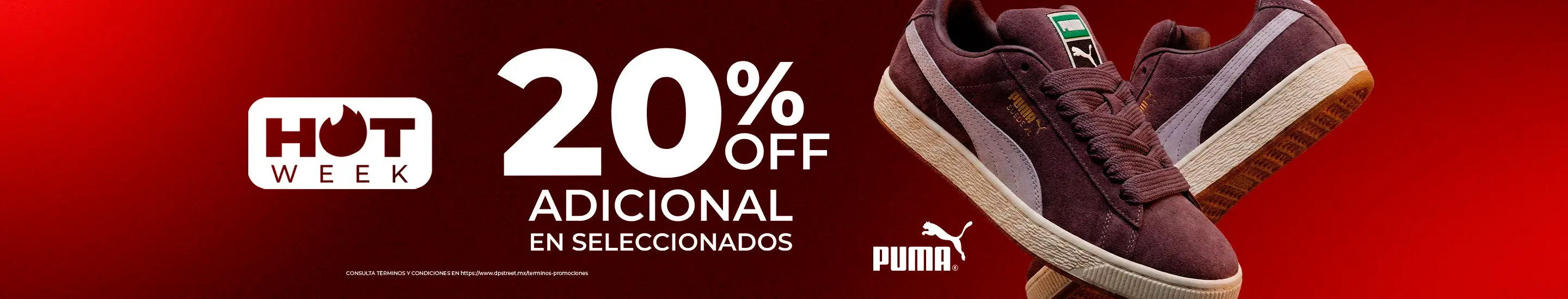 Hot Week - Hasta 20% Off adicional a lo ya rebajado.