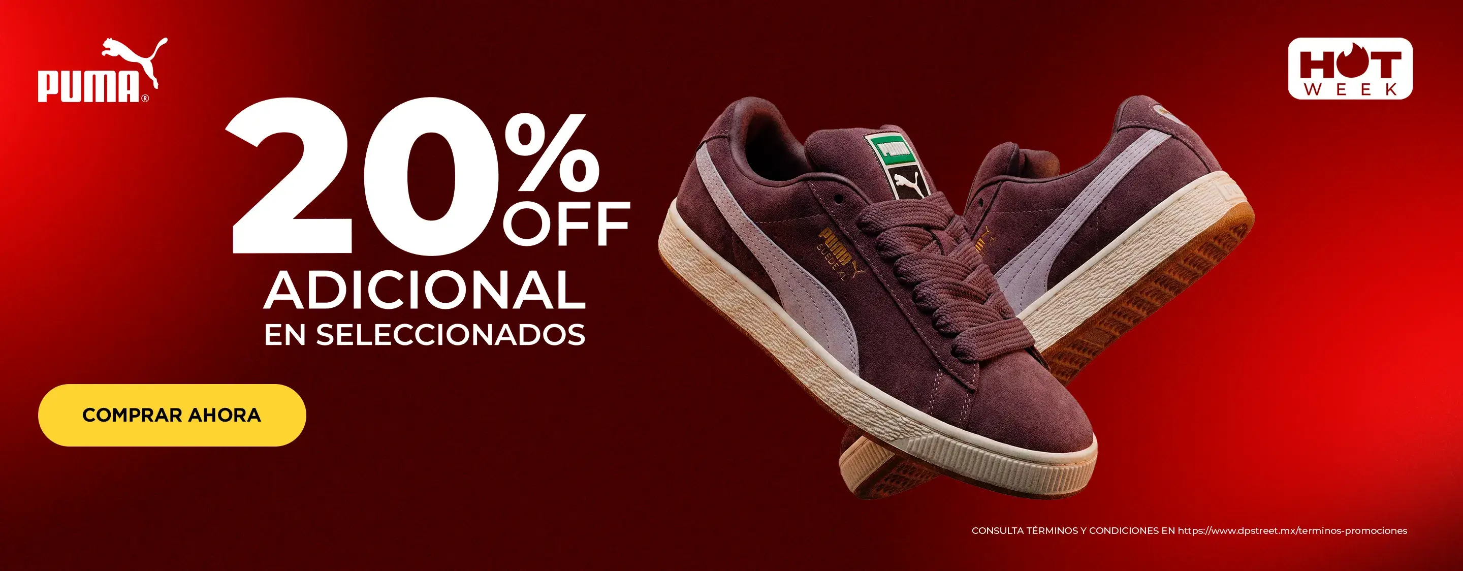 Hot week - Hasta 20% de descuento en producto de la marca Puma