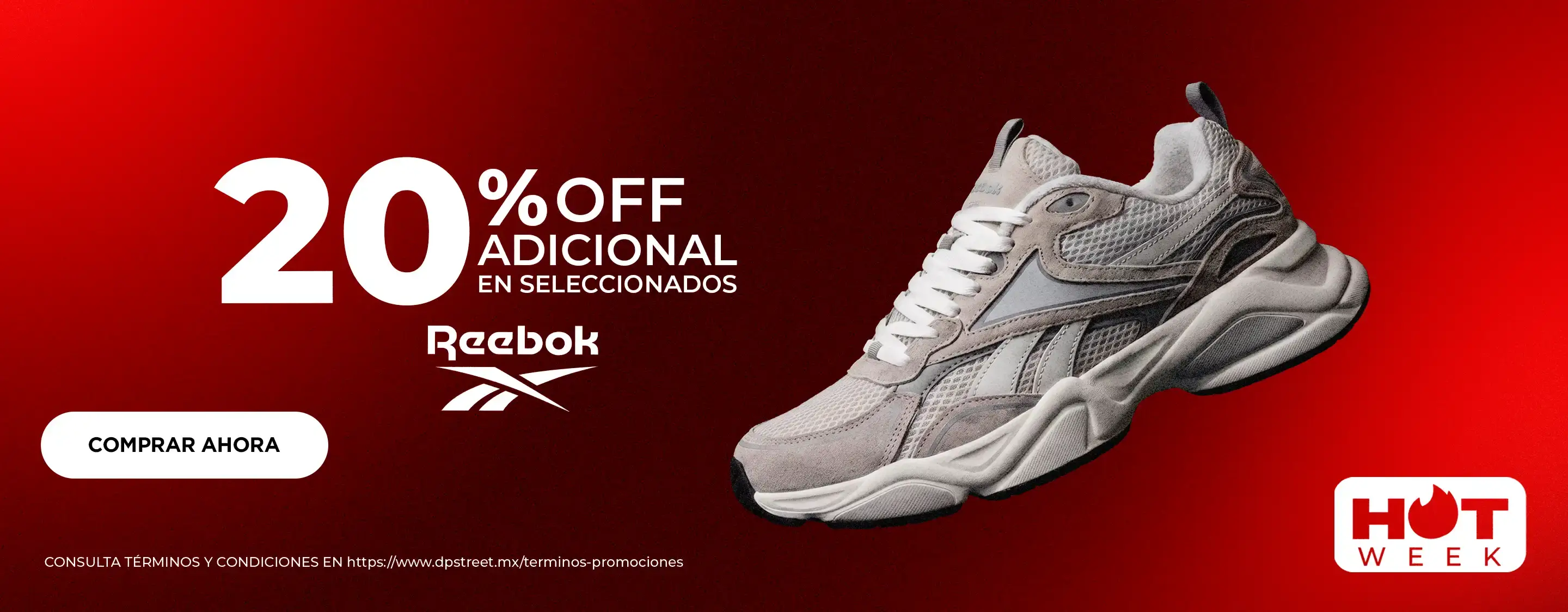 Hot week - Hasta 20% de descuento en producto de la marca Reebok