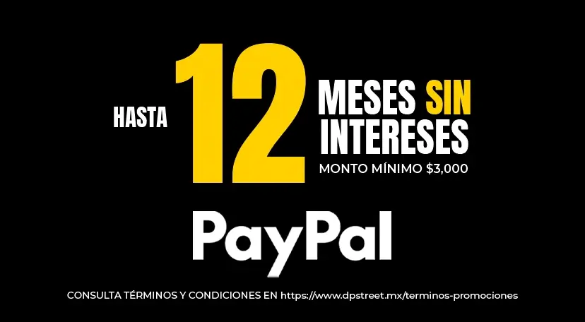 12 meses sin intereses con PayPal