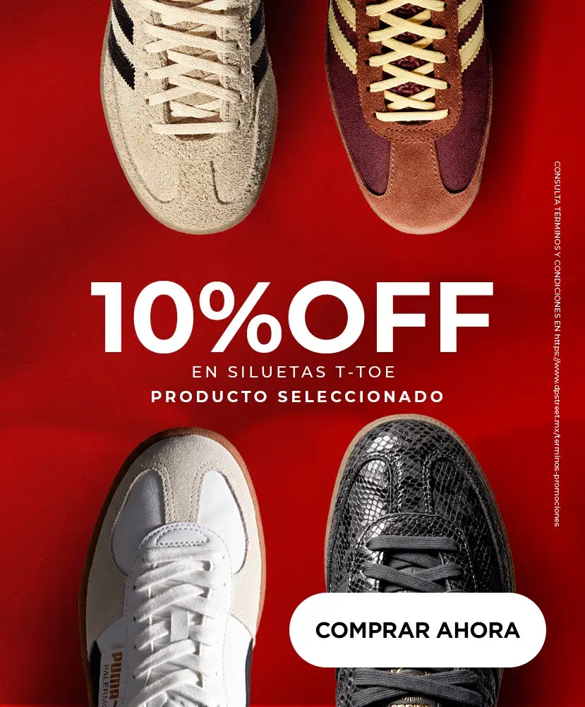 10% Off en tenis con silueta T-Toe